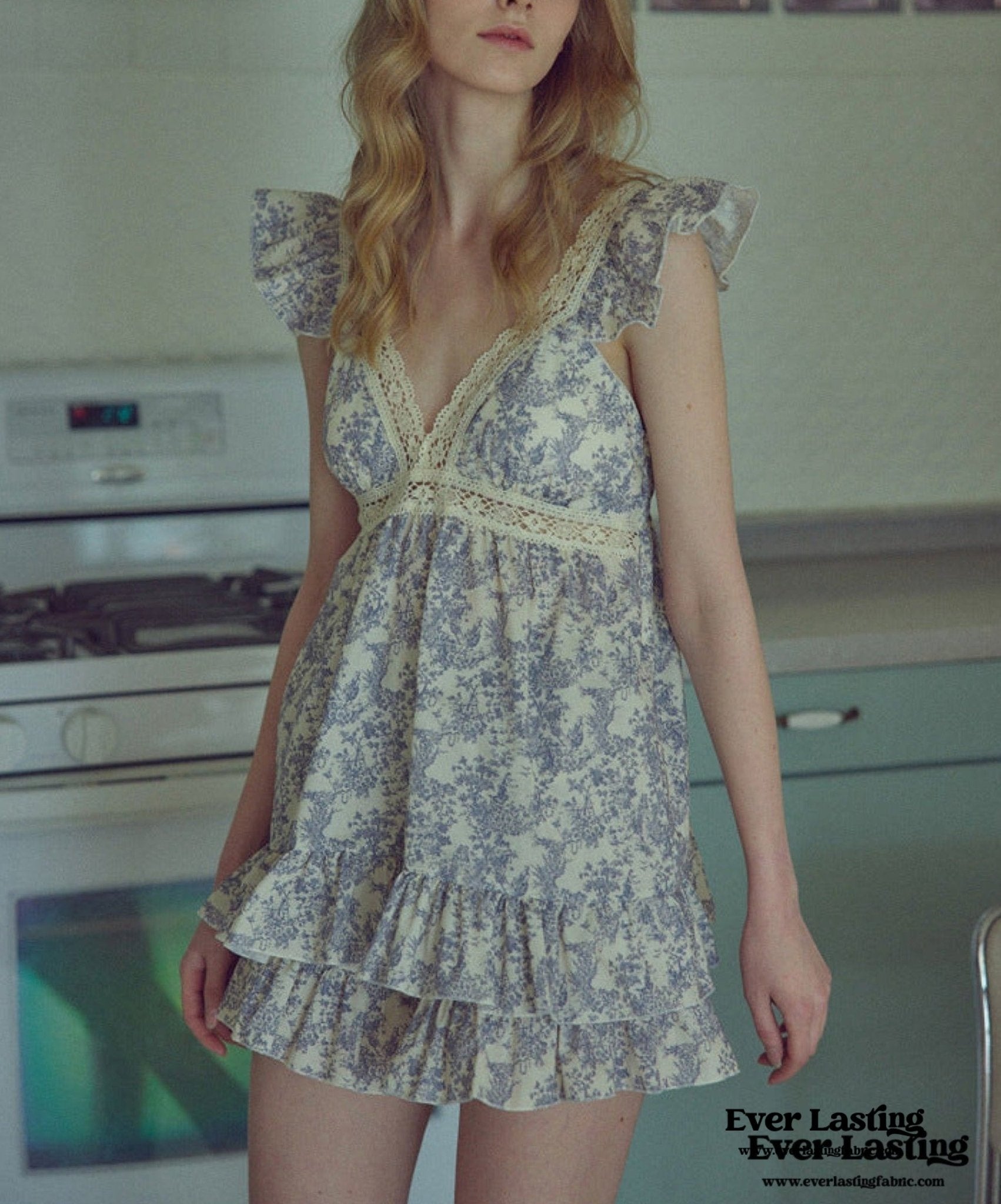 French Lace Ruffle Pajama Set - Ever Lasting