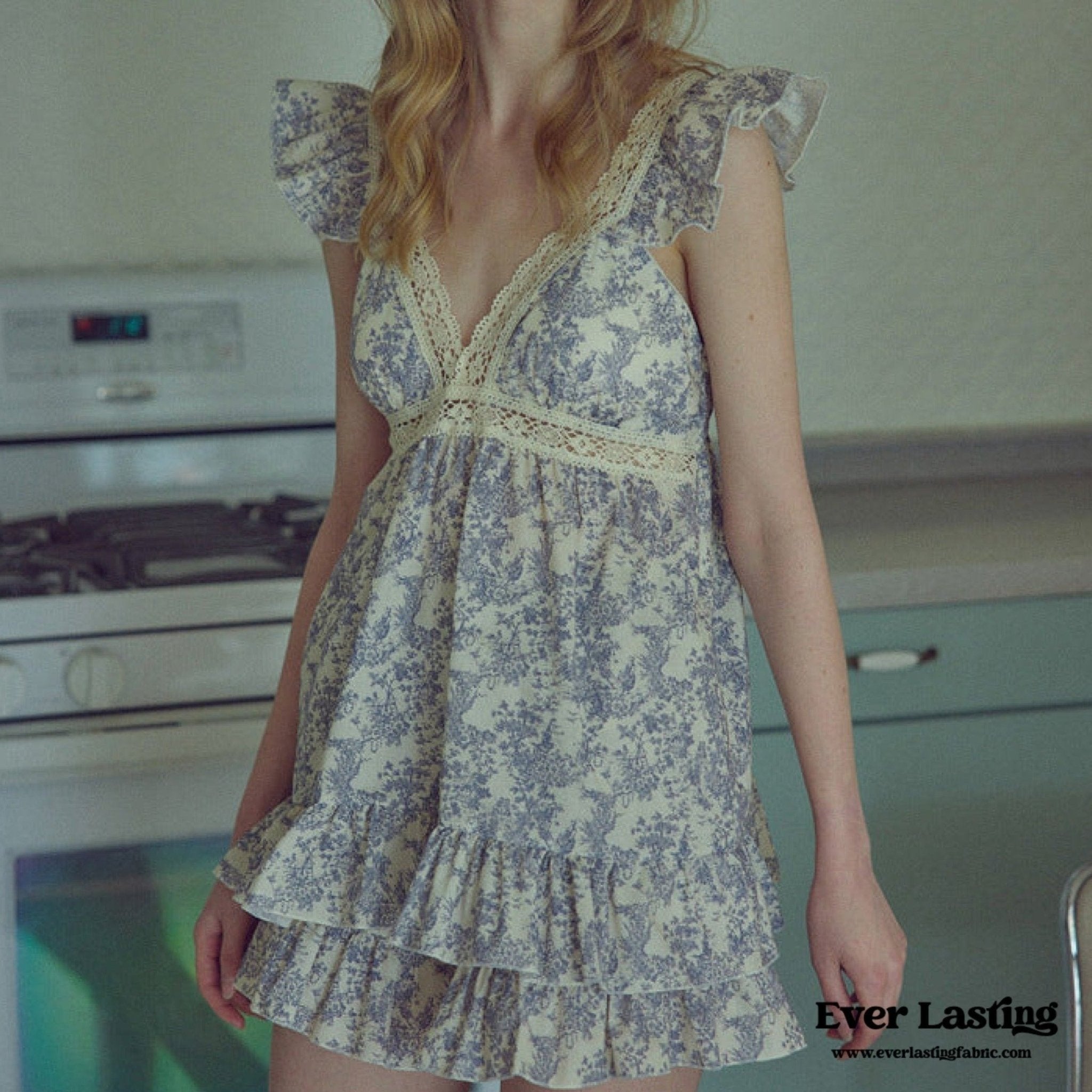 French Lace Ruffle Pajama Set - Ever Lasting