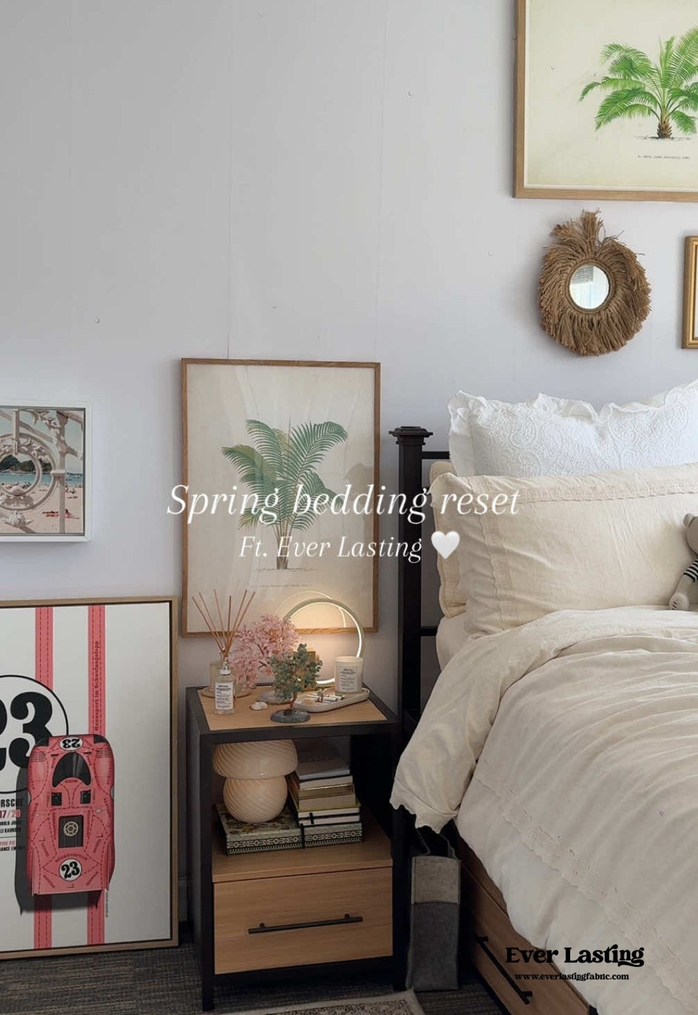 French Linen Cotton Embroidered Floral Pillowcases - Ever Lasting