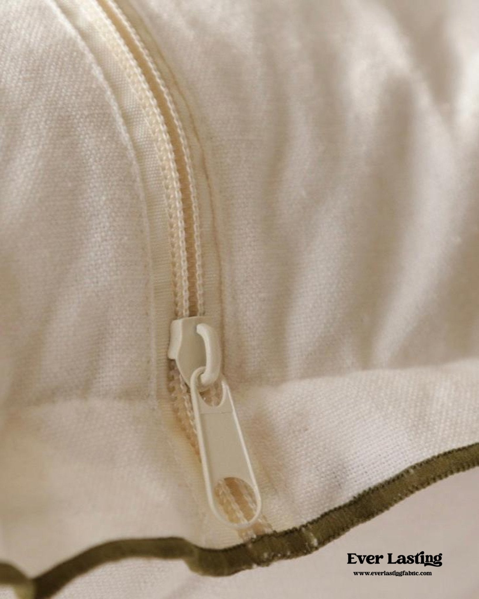 French Minimalist Ruffle Pillow / Cream - Ever Lasting