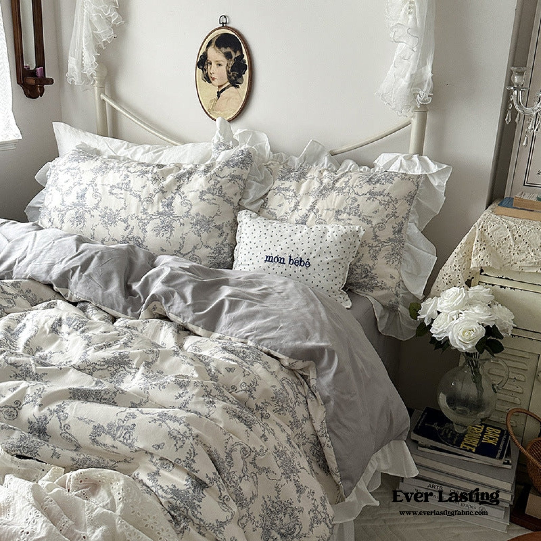 French Ruffle Floral Bedding Bundle - Ever Lasting