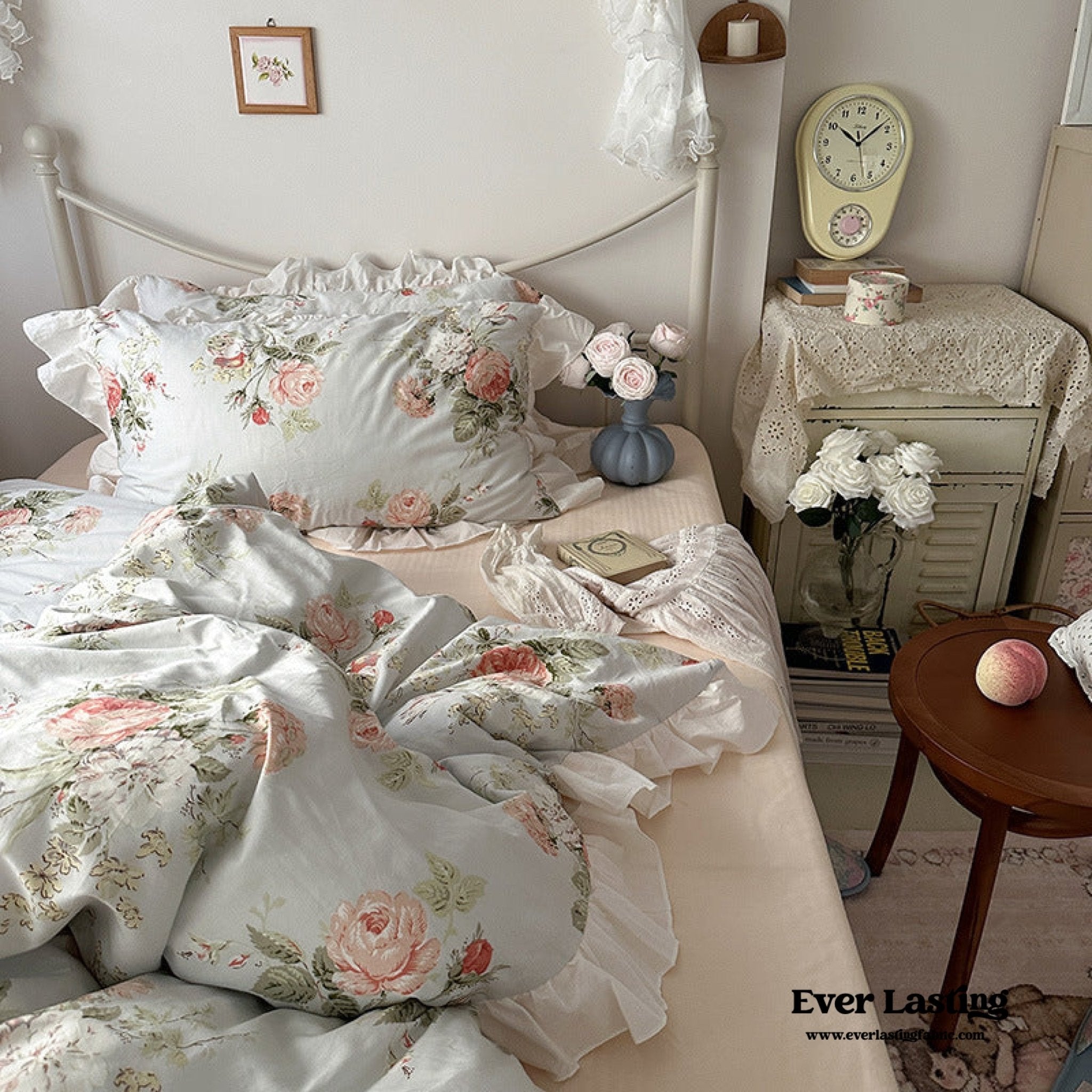 French Ruffle Floral Bedding Bundle - Ever Lasting