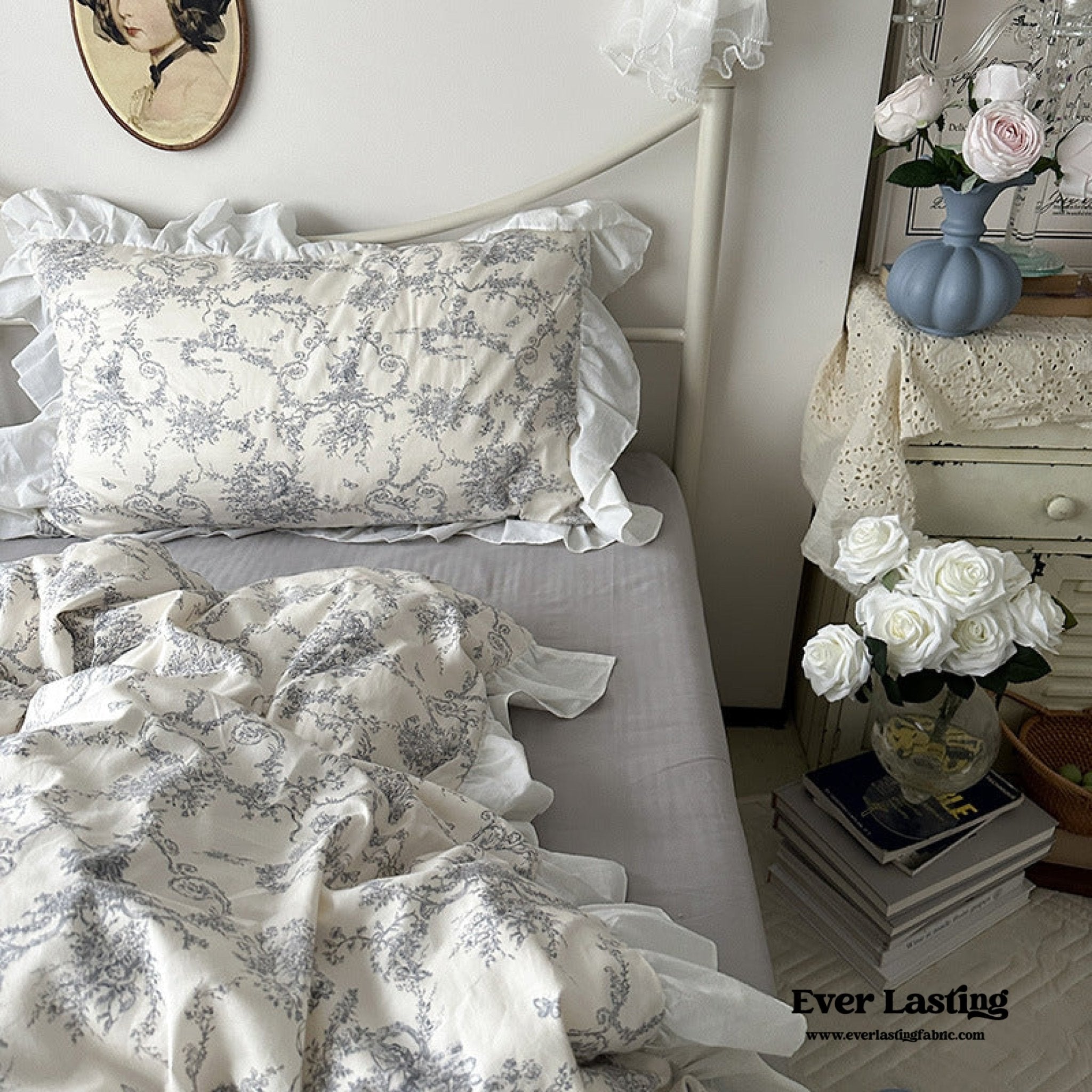 French Ruffle Floral Bedding Bundle - Ever Lasting
