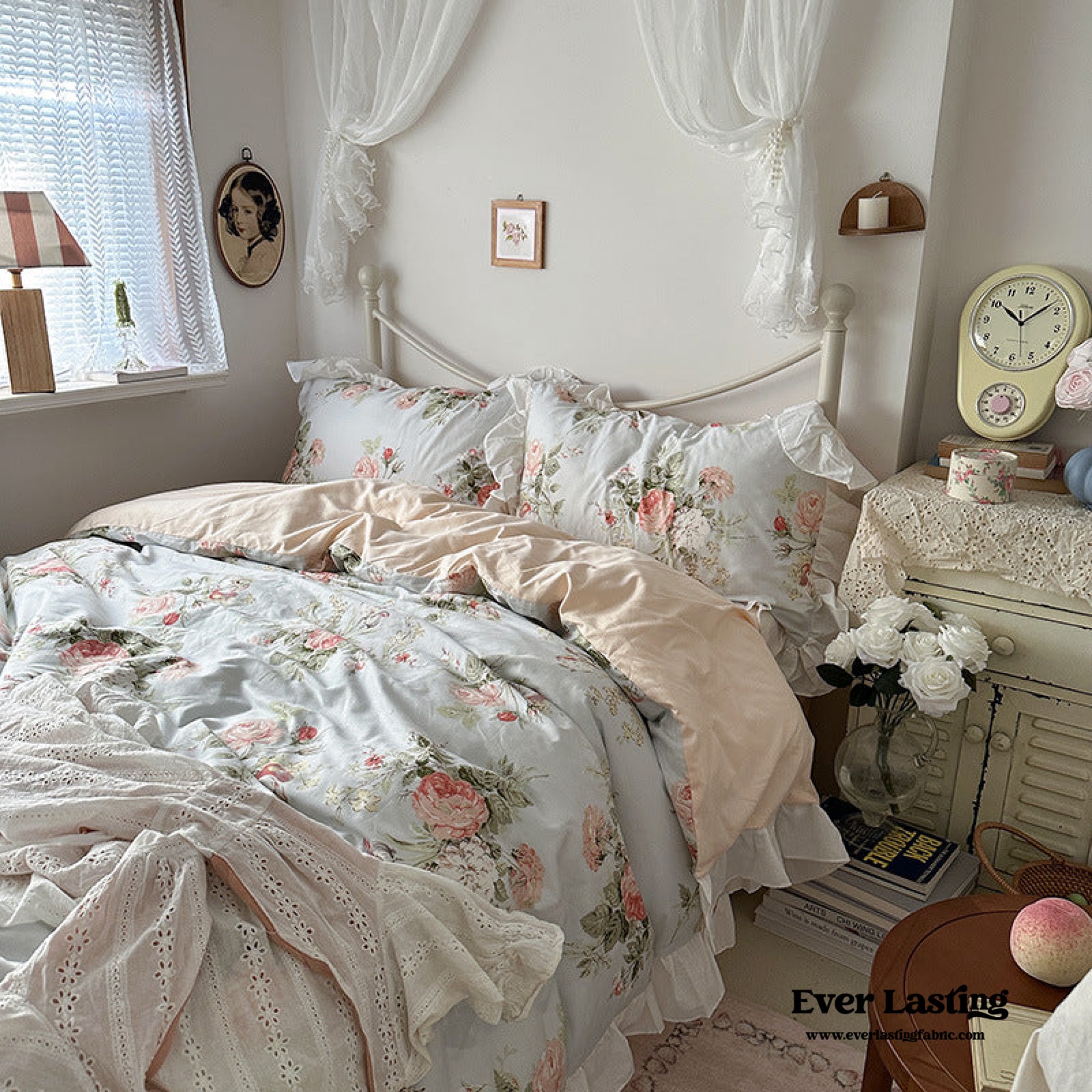 Ever Lasting | Floral deals Bedding Set Green Bedding Set Farmhouse Duvet Cover Queen Bedding Set Full Bedding Set Twin Boho Vintage Duvet Cover