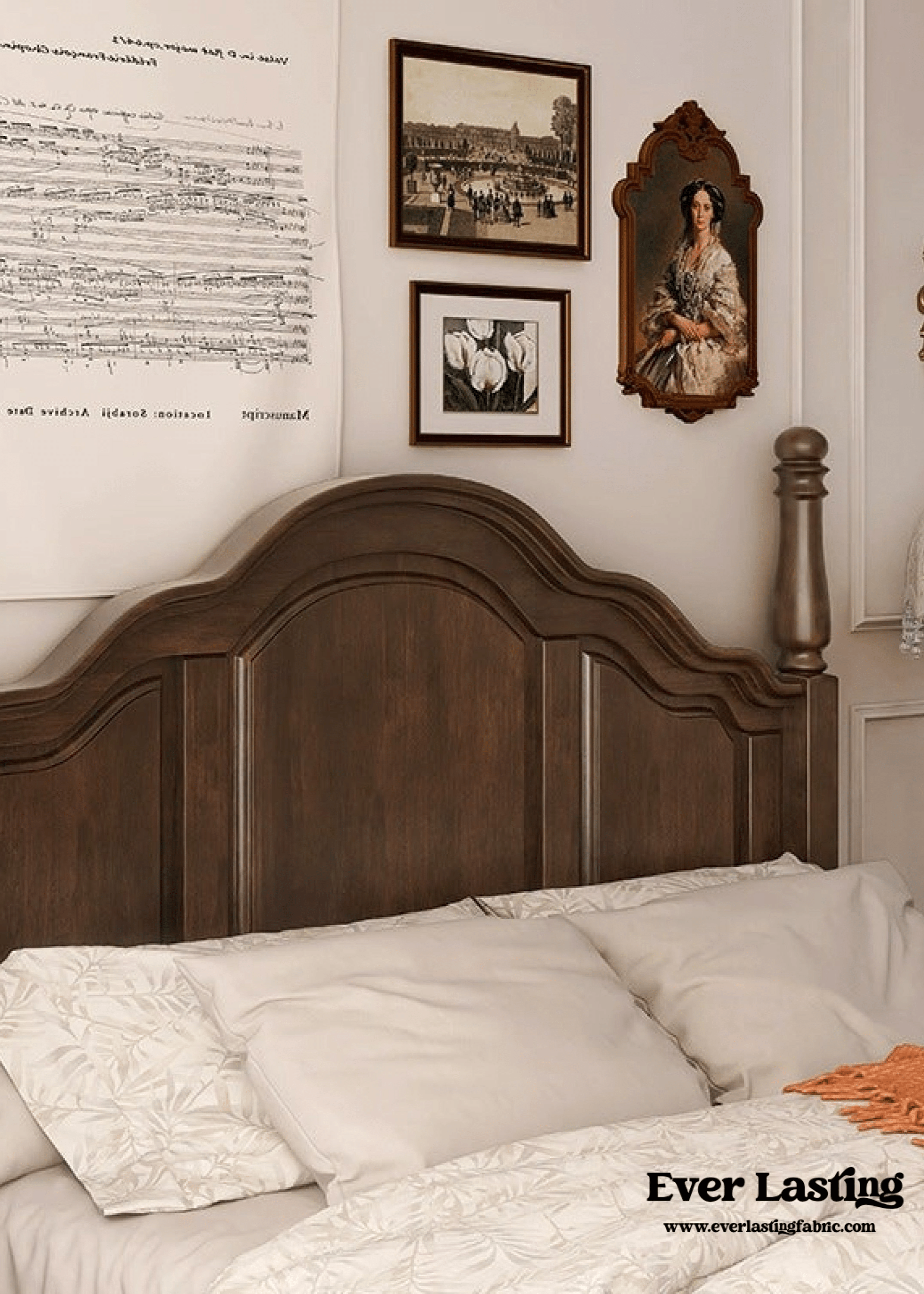  - Ever Lasting - French Solid Wood Brown Bed Frame - Bed Frame - Ever Lasting