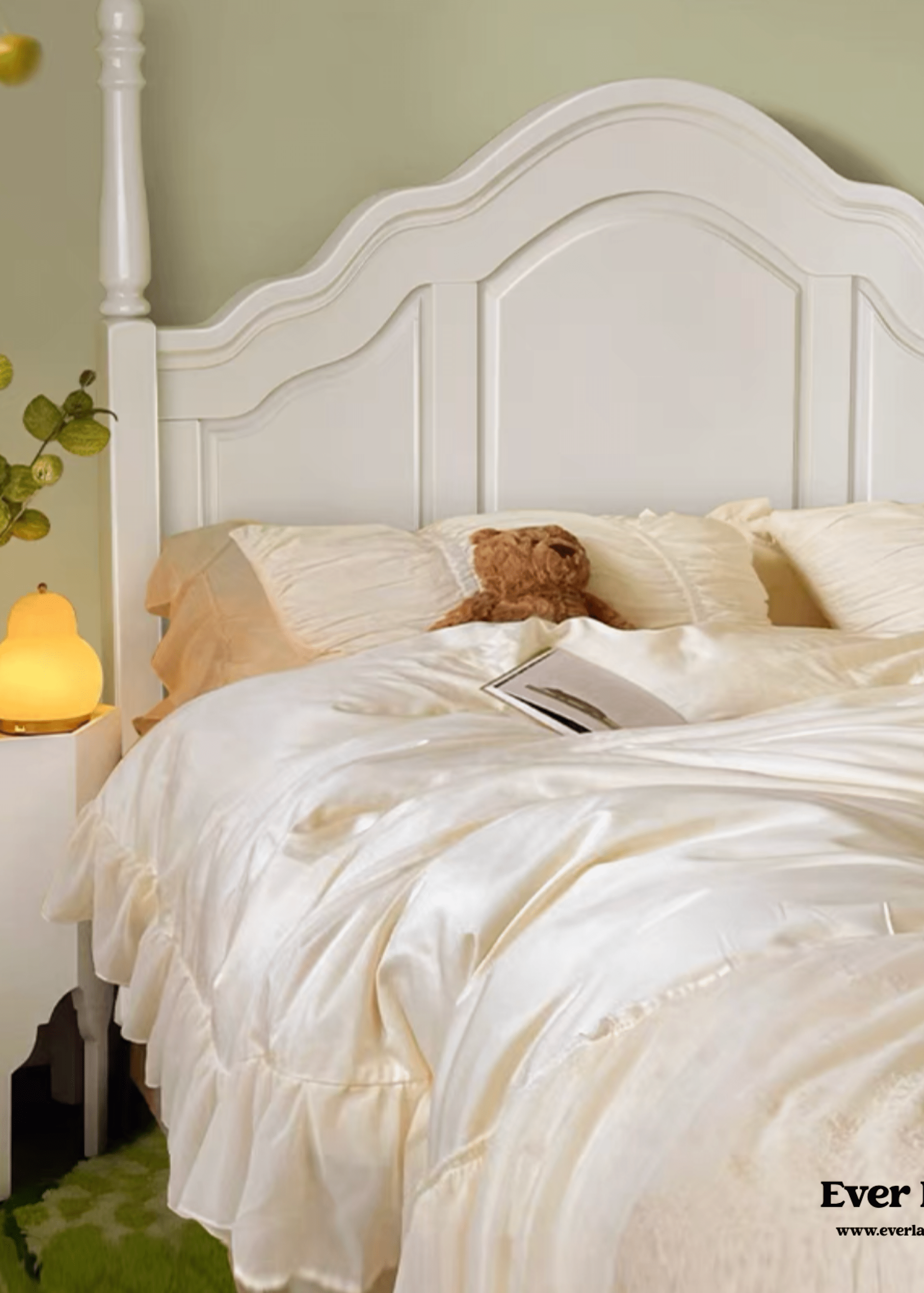  - Ever Lasting - French Solid Wood Brown Bed Frame - Bed Frame - Ever Lasting