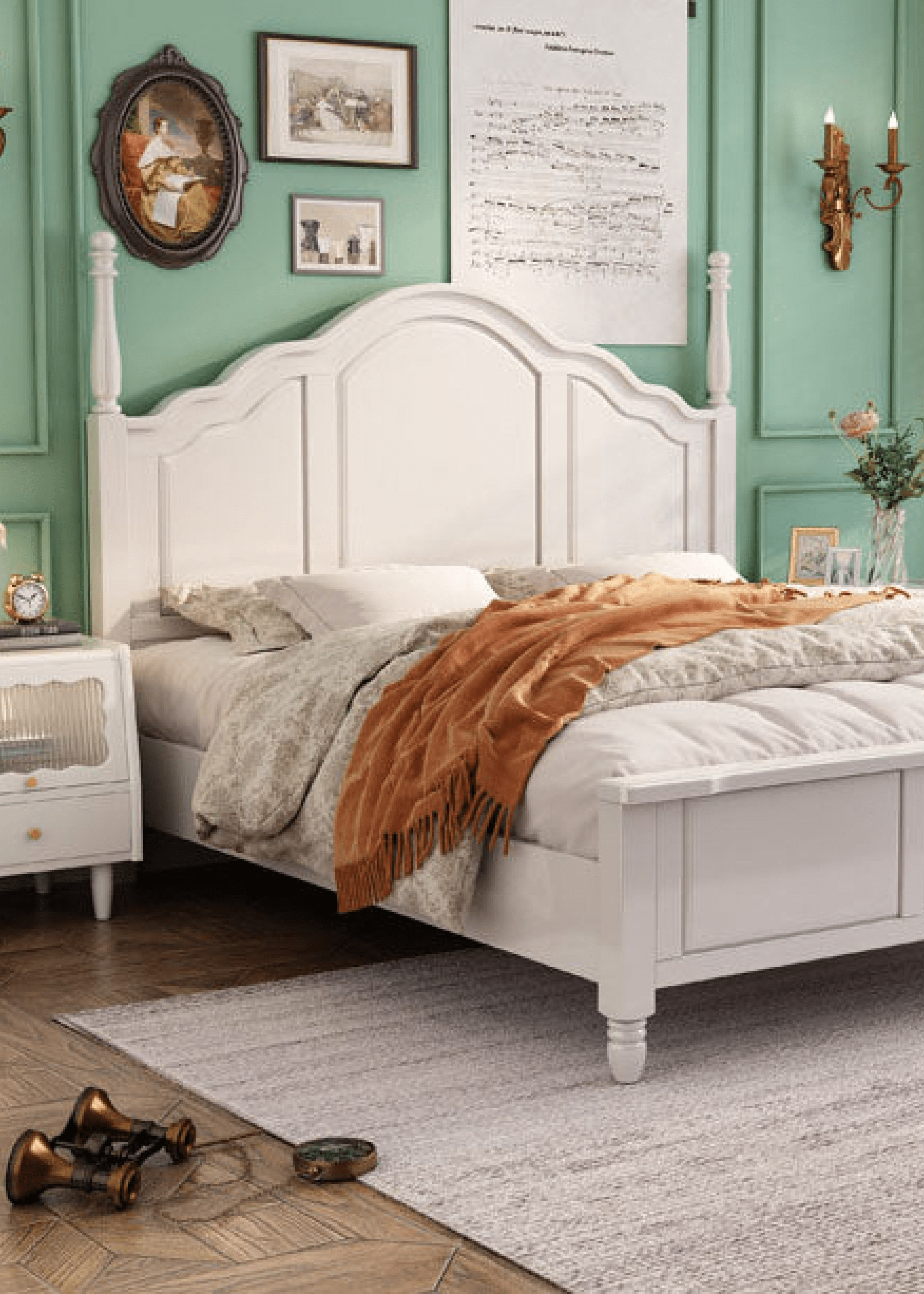  - Ever Lasting - French Solid Wood Brown Bed Frame - Bed Frame - Ever Lasting