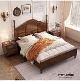 French Solid Wood White Bed Frame