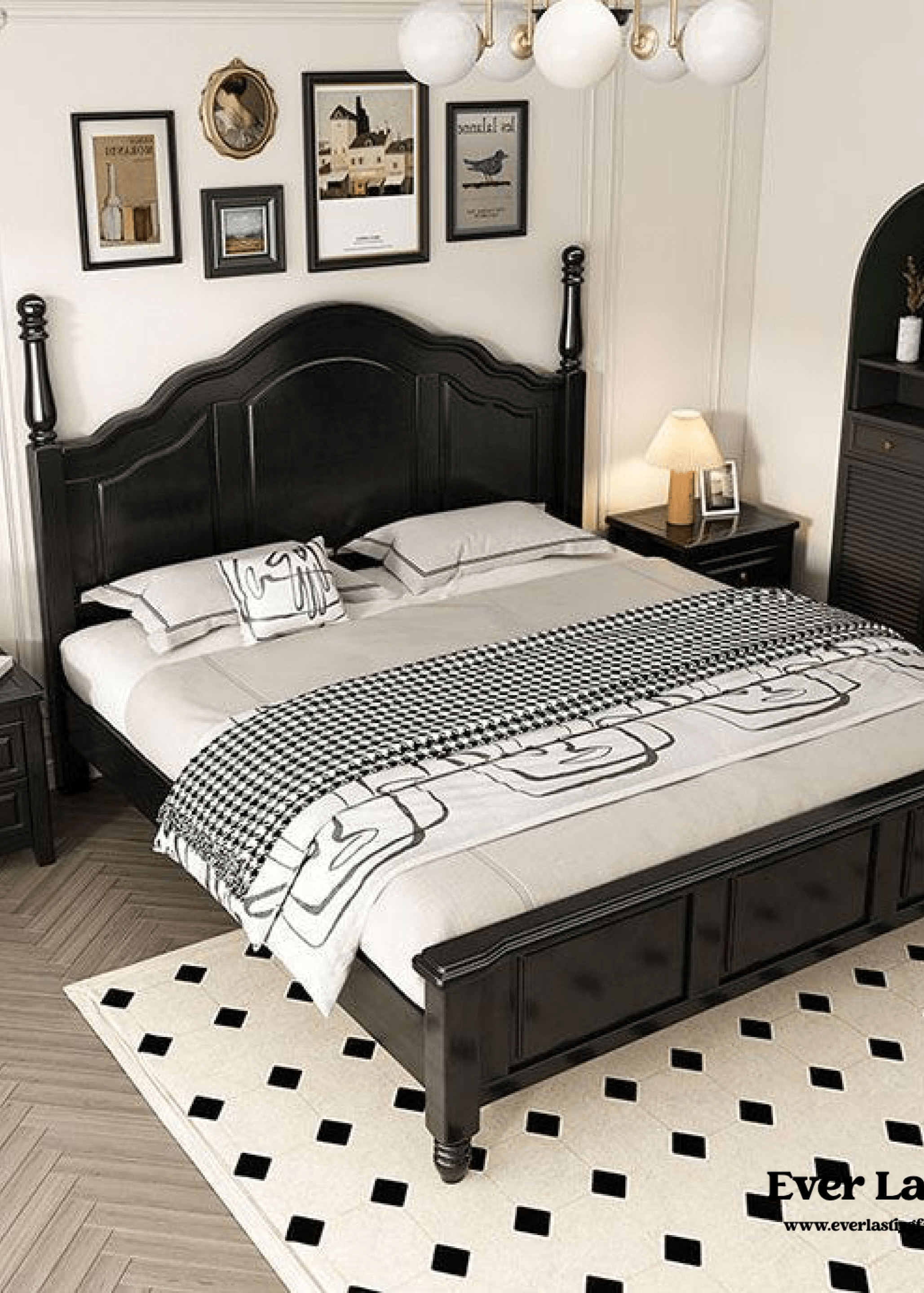  - Ever Lasting - French Solid Wood White Bed Frame - Bed Frame - Ever Lasting