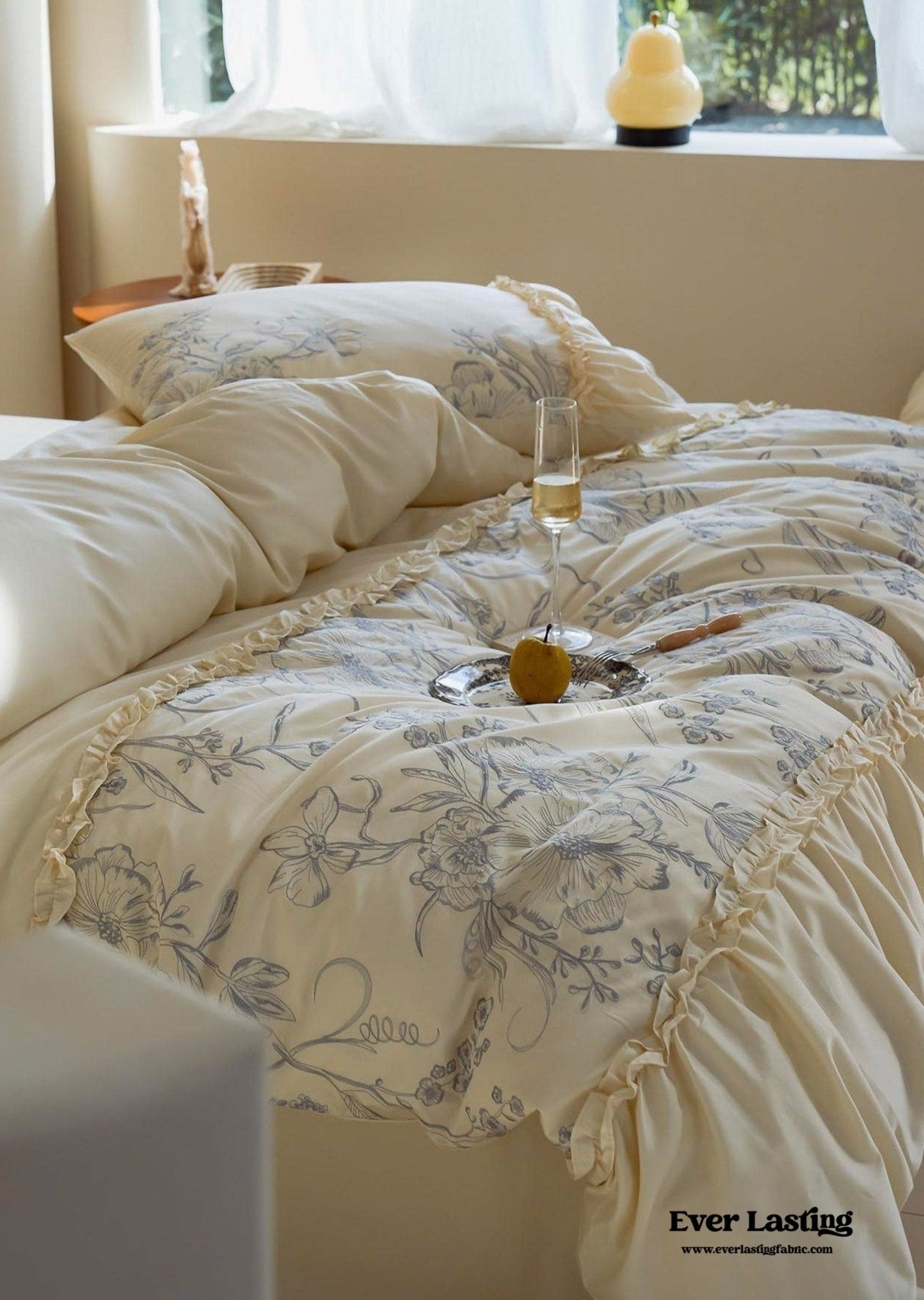 French Vintage Long - Staple Cotton Ruffle Bedding Bundle - Ever Lasting