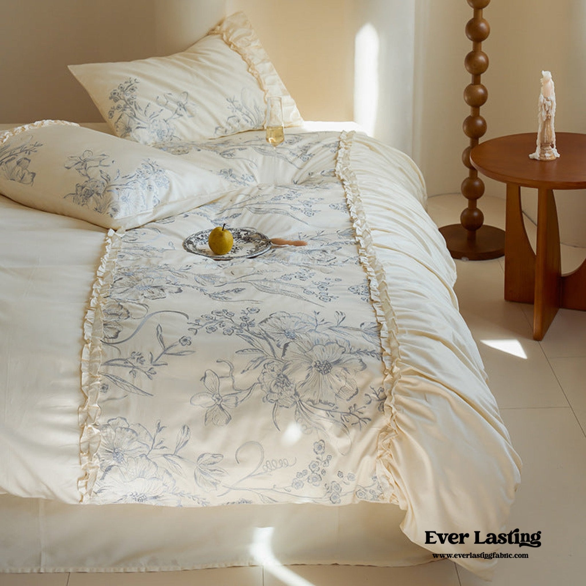 French Vintage Long - Staple Cotton Ruffle Bedding Bundle - Ever Lasting