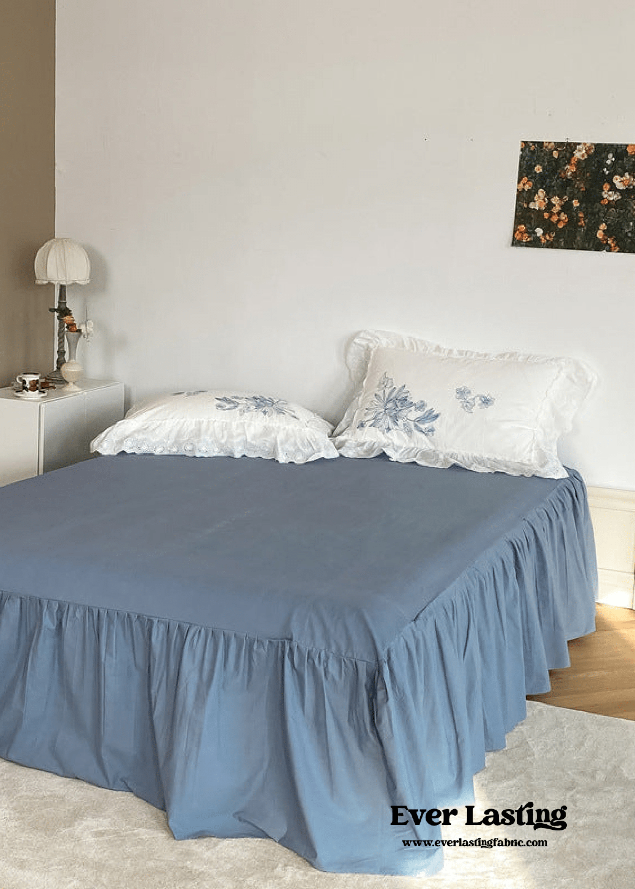  - Ever Lasting - French White Lace Ruffle Bedding Bundle - Bedding Bundle - Ever Lasting