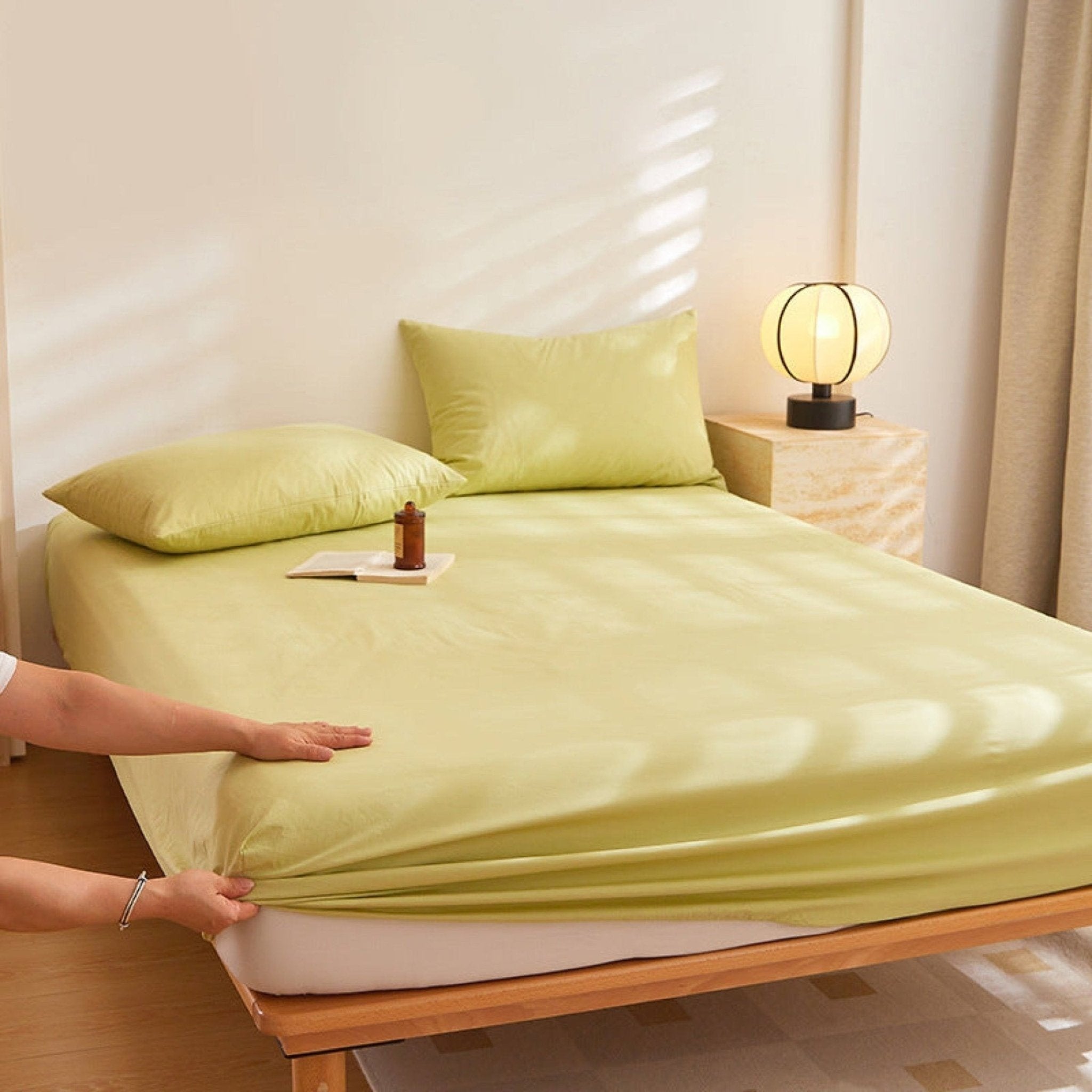 Fresh Plaid Washed Cotton Bed Sheet - Ever Lasting