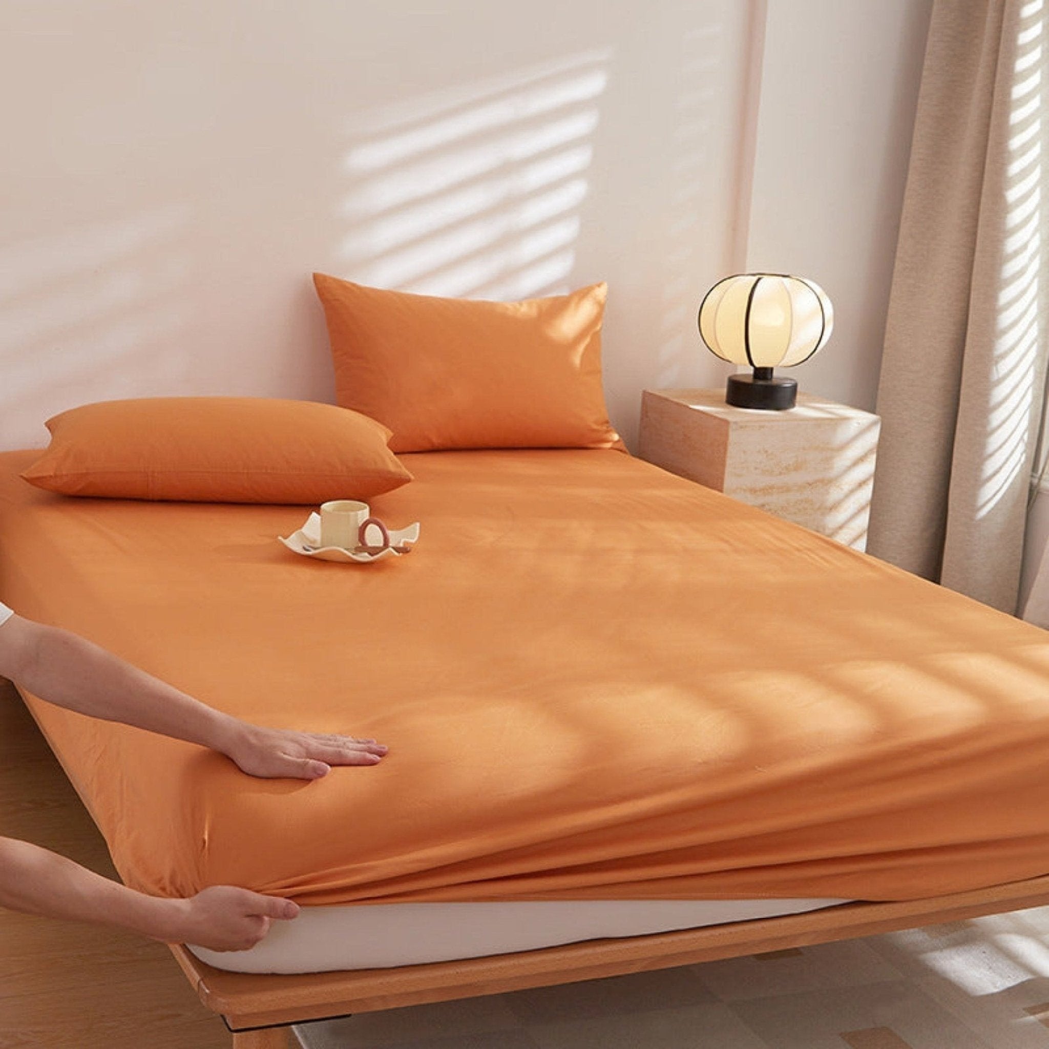 Fresh Plaid Washed Cotton Bed Sheet - Ever Lasting