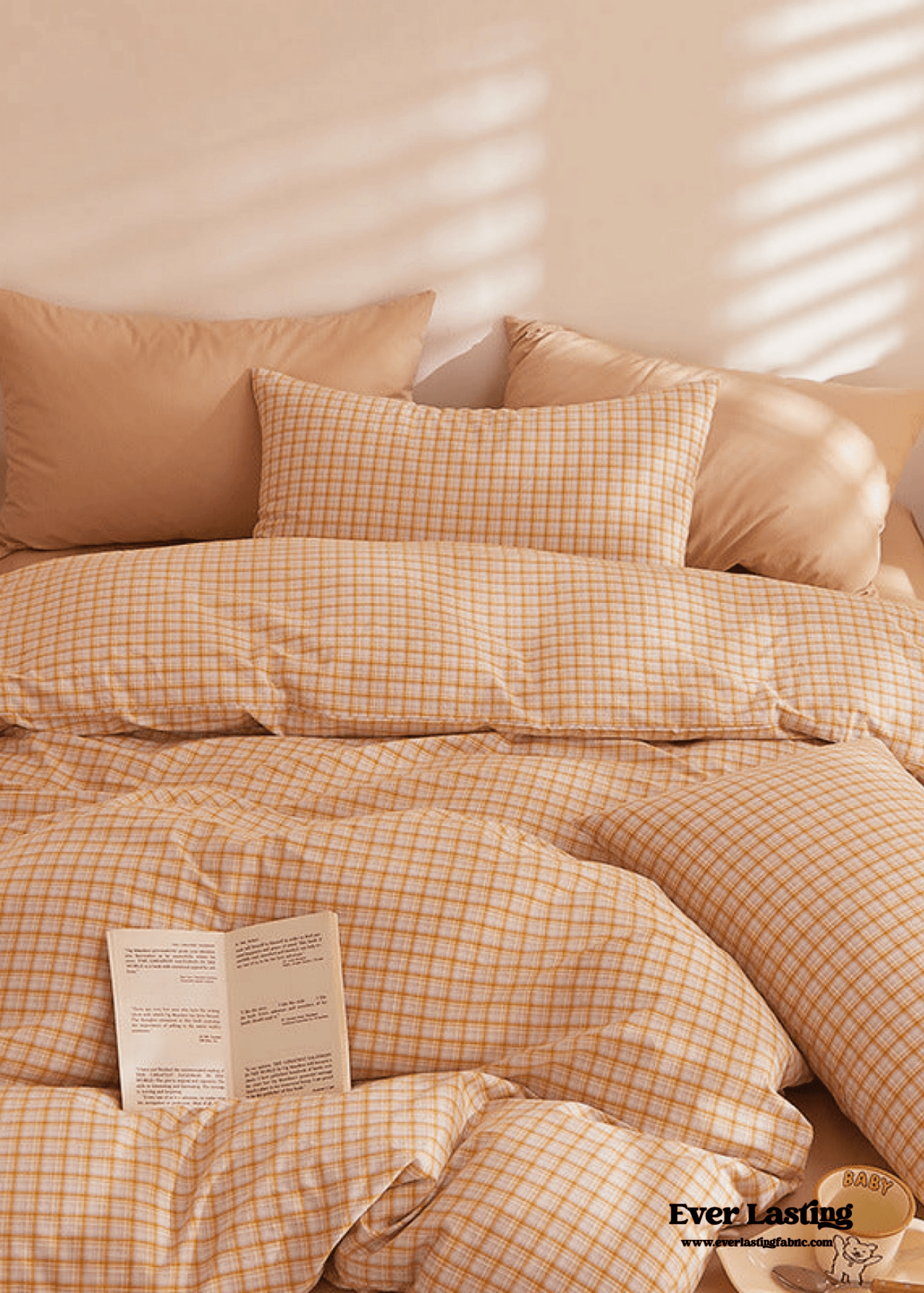 Fresh Plaid Washed Cotton Duvet Cover - Ever Lasting