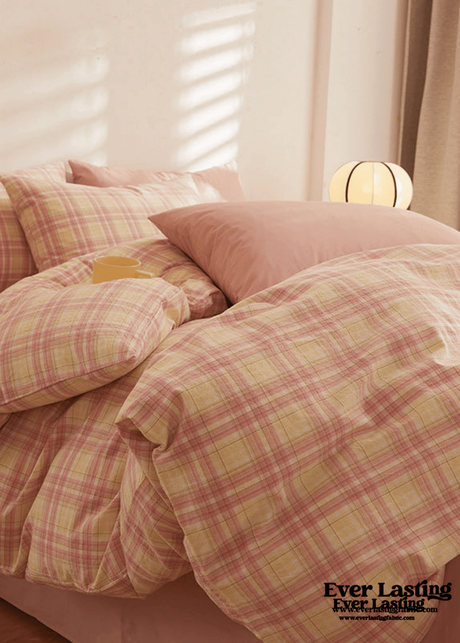 Fresh Plaid Washed Cotton Duvet Cover - Ever Lasting