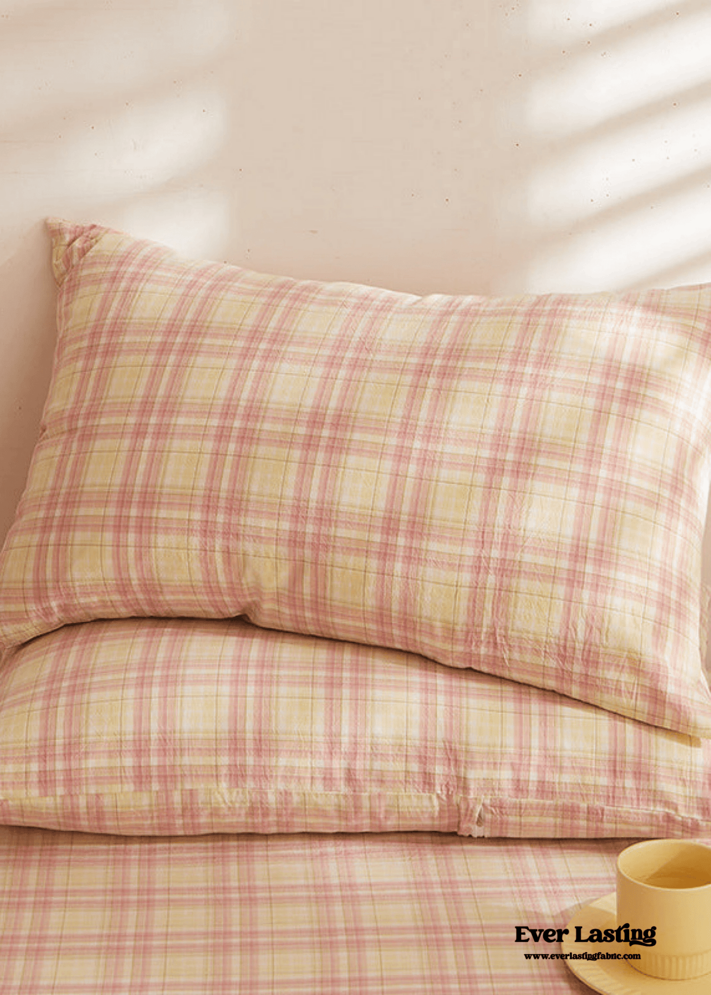 Fresh Plaid Washed Cotton Pillowcases - Ever Lasting