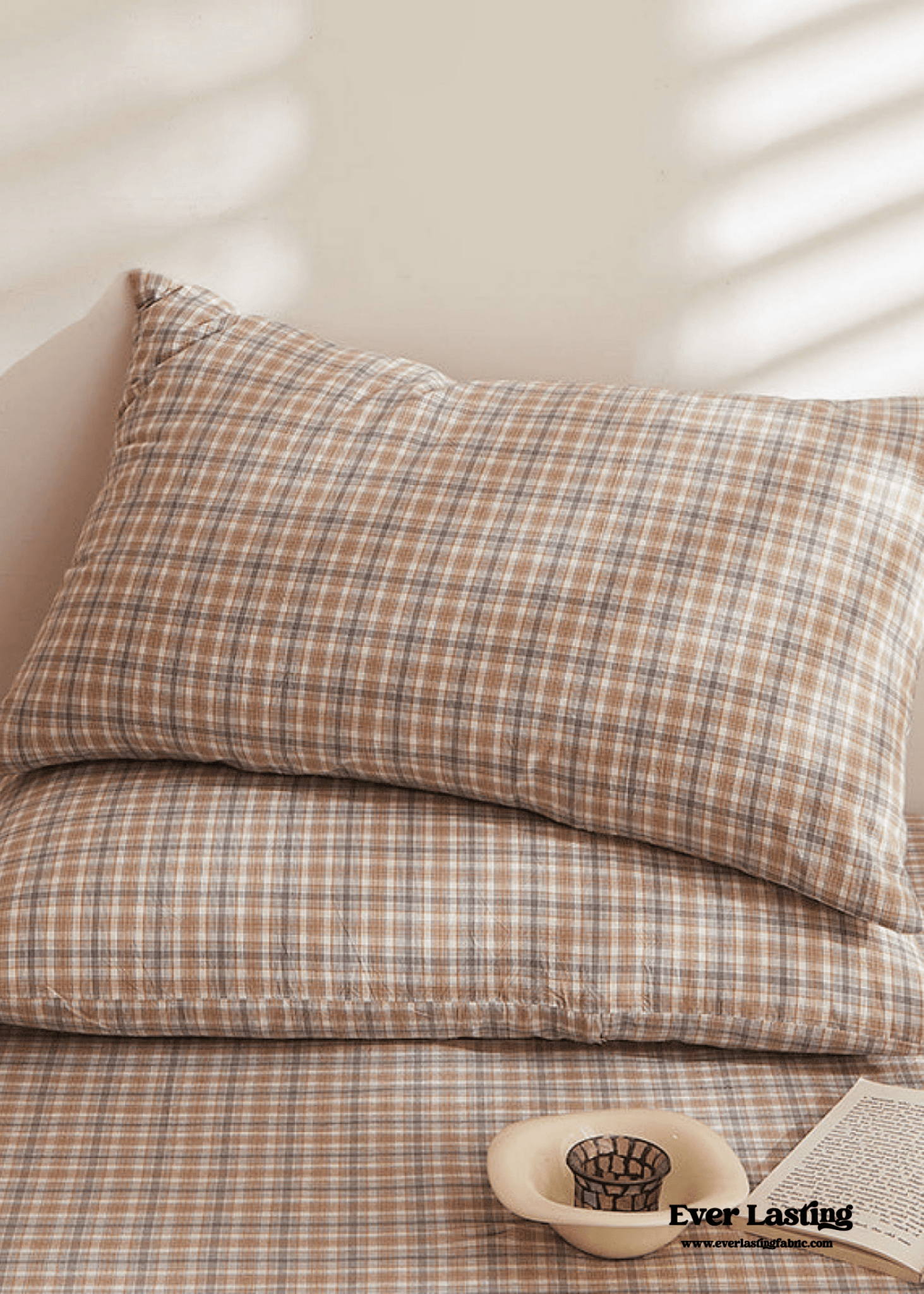 Fresh Plaid Washed Cotton Pillowcases - Ever Lasting