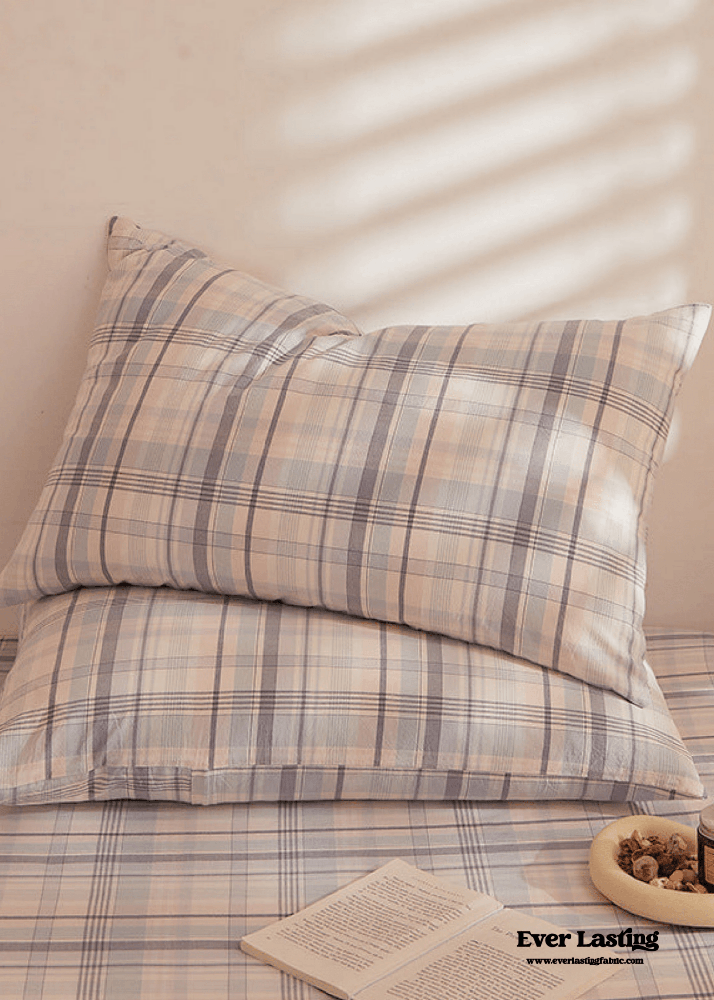 Fresh Plaid Washed Cotton Pillowcases - Ever Lasting