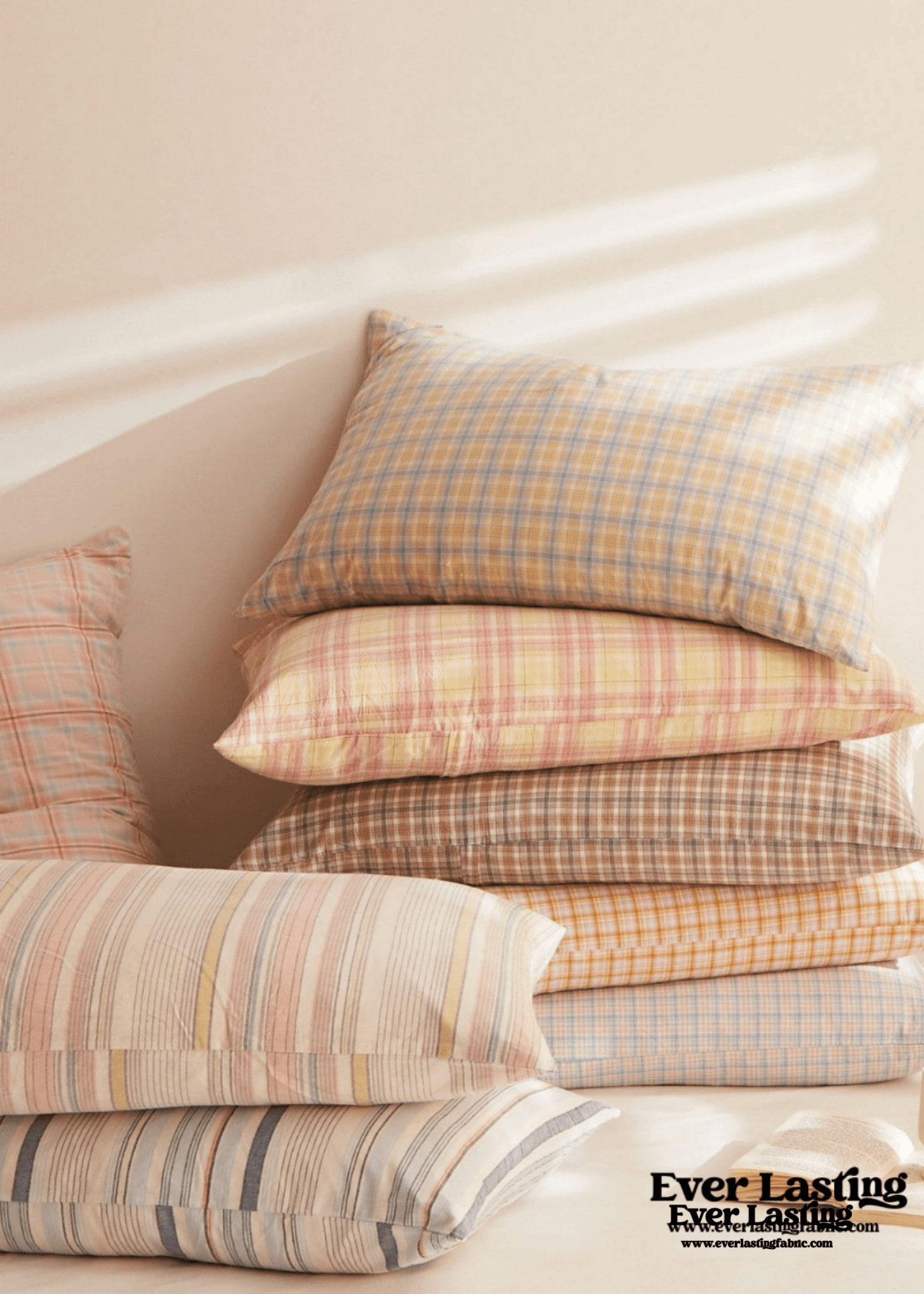 Fresh Plaid Washed Cotton Pillowcases - Ever Lasting