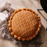 Fuzzy Ball Round Pillow (7 Colors)