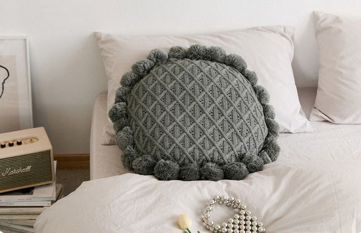  - Ever Lasting - Fuzzy Ball Round Pillow (7 Colors) - Pillow - Ever Lasting