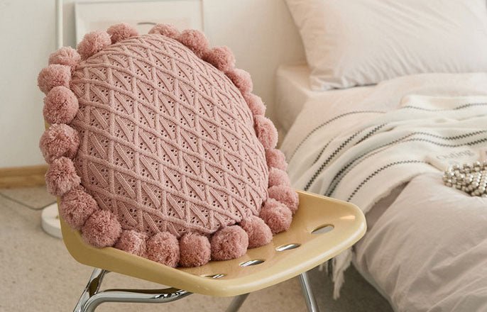  - Ever Lasting - Fuzzy Ball Round Pillow (7 Colors) - Pillow - Ever Lasting