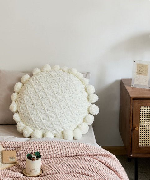  - Ever Lasting - Fuzzy Ball Round Pillow (7 Colors) - Pillow - Ever Lasting