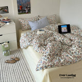 Garden Floral Vintage Bedding Set / Brown