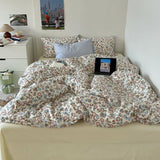Garden Floral Vintage Bedding Set / Red Mixed Small Flat