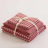 Gingham Bedding Bundle Red / Small Flat