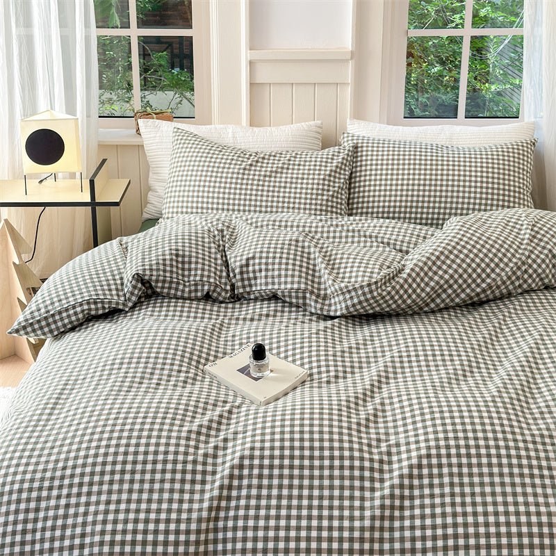  - Ever Lasting - Gingham Bedding Set / Red - Bedding Set - Ever Lasting