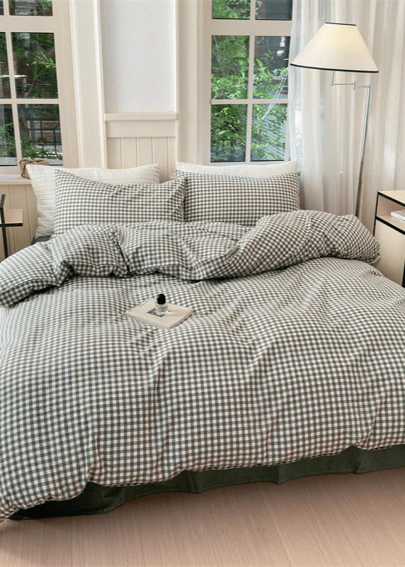  - Ever Lasting - Gingham Bedding Set / Red - Bedding Set - Ever Lasting