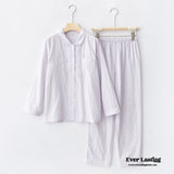 Gingham Long-Sleeve Pajama Set (3 Colors) Pajamas