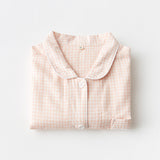 Gingham Long-Sleeve Pajama Set (3 Colors) Pink / Small (Women) Pajamas