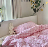 Gingham Pillowcases Pink Pillow Cases