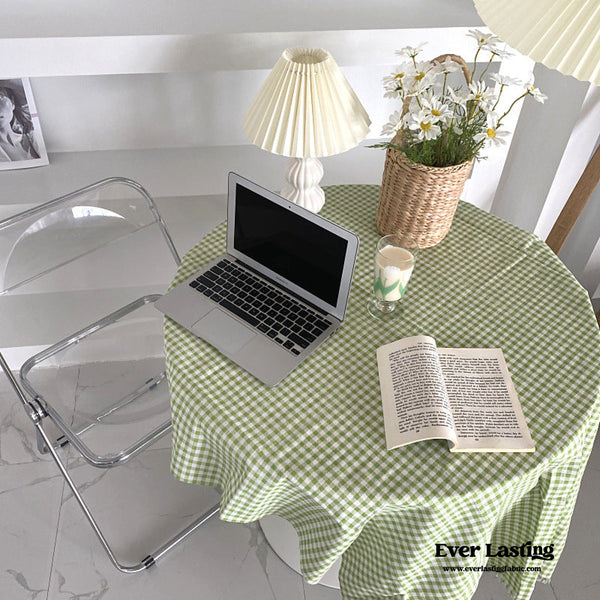 Gingham Table Cloth Picnic Blanket / Green Homeware