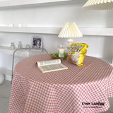 Gingham Table Cloth Picnic Blanket / Pink Homeware