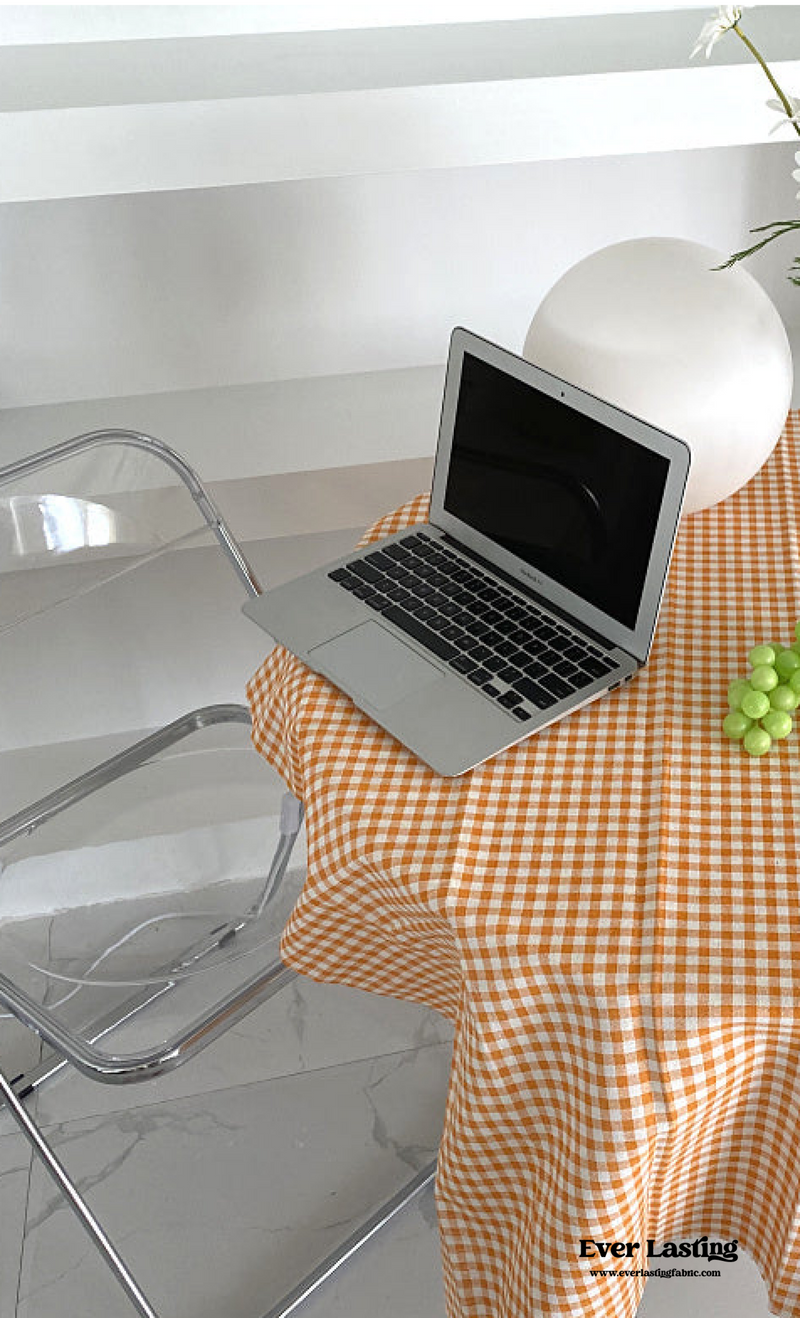 Gingham Table Cloth Picnic Blanket / Pink Homeware