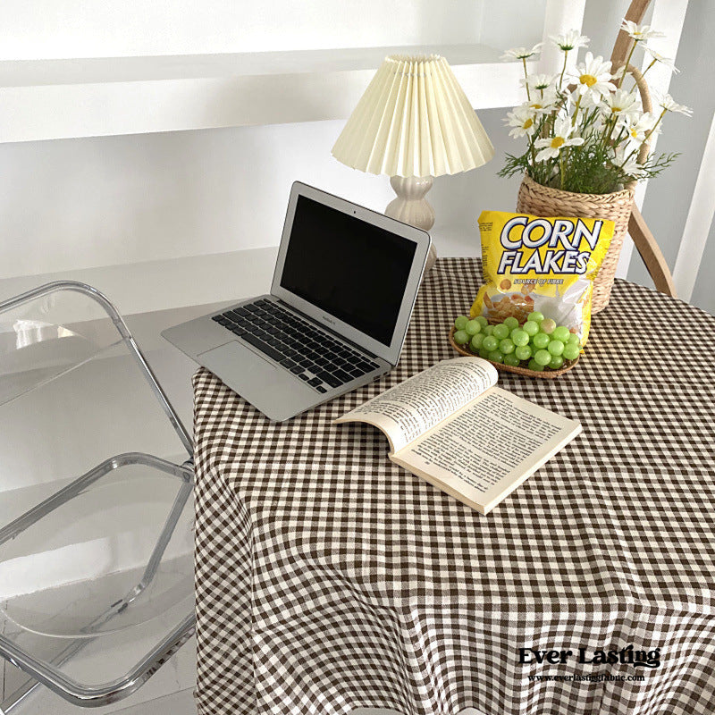 Gingham Table Cloth Picnic Blanket / Pink Homeware