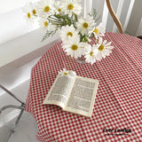 Gingham Table Cloth Picnic Blanket / Pink Homeware