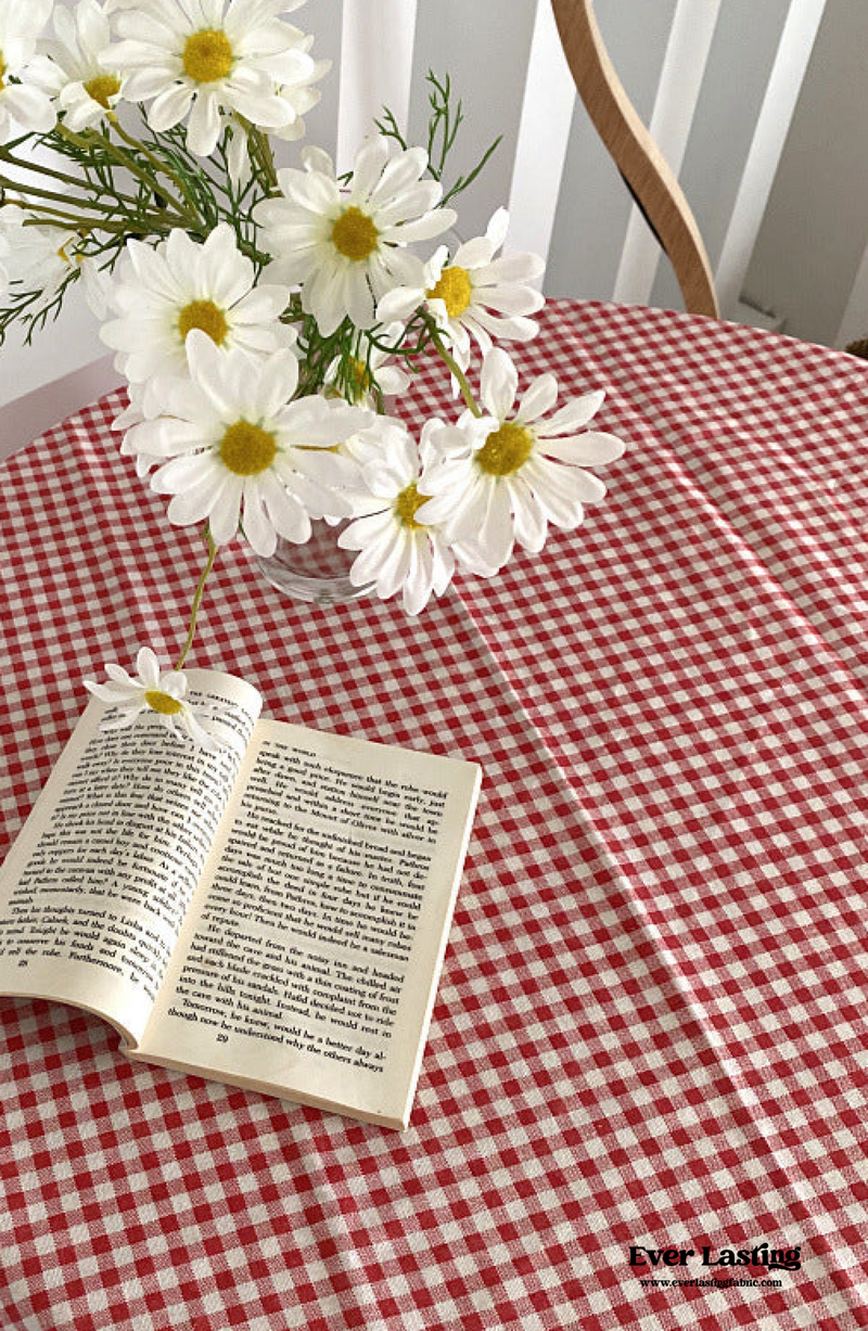 Gingham Table Cloth Picnic Blanket / Pink Homeware