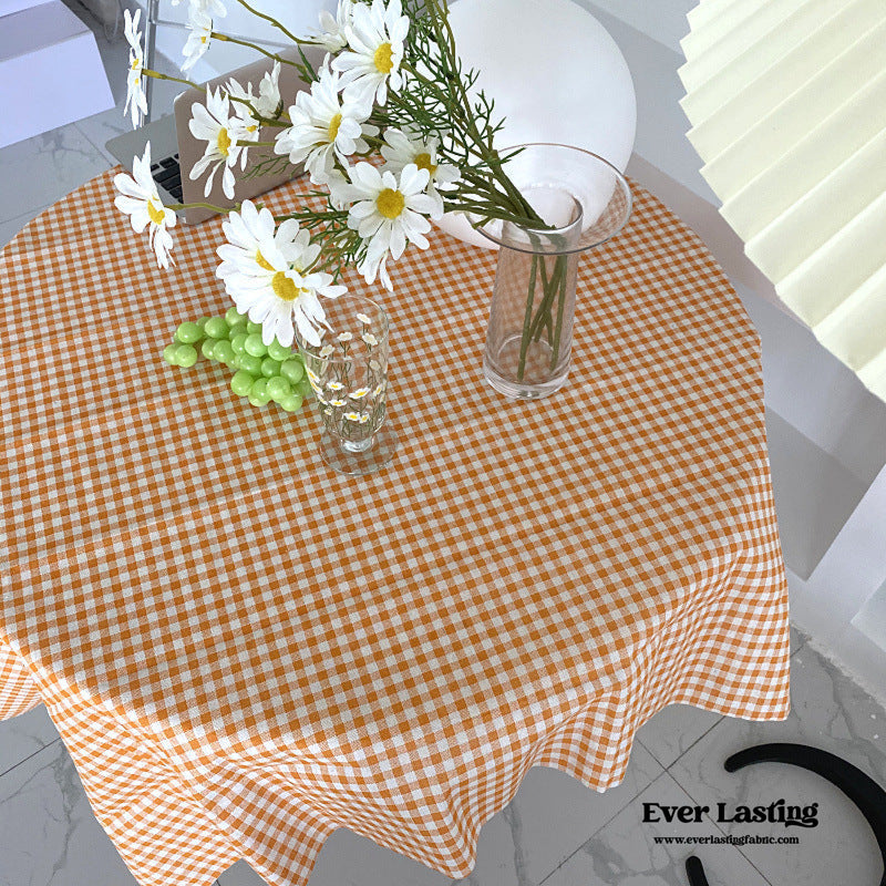 Gingham Table Cloth Picnic Blanket / Pink Homeware