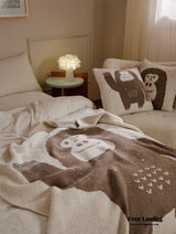 Go Chimpanzee Blanket & Pillows / Brown Blankets