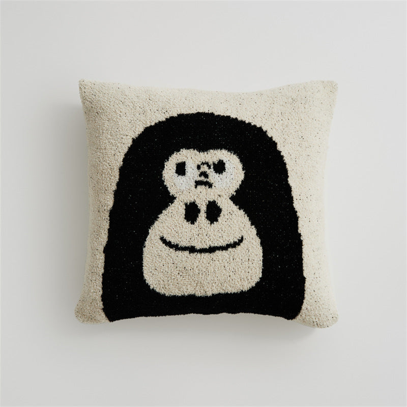Go Chimpanzee Blanket & Pillows / Brown Face Pillowcase Black Blankets