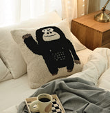 Go Chimpanzee Blanket & Pillows / Brown Hello Pillowcase Black Blankets