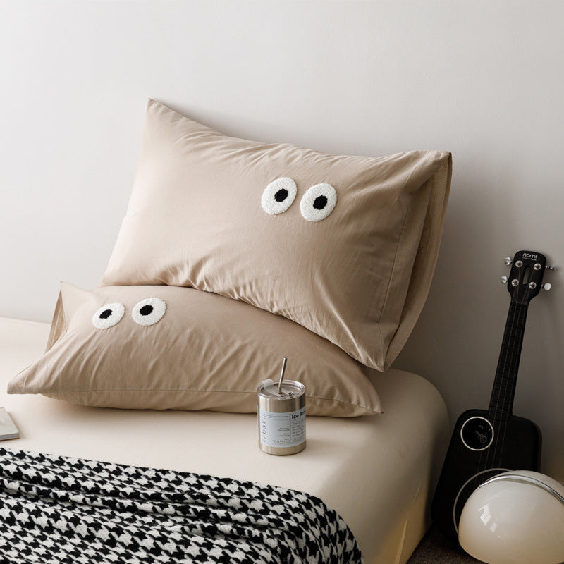 Googly Eyes Pillowcases (8 Colors) Brown