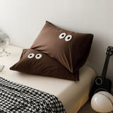 Googly Eyes Pillowcases (8 Colors) Chocolate