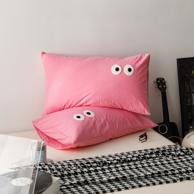 Googly Eyes Pillowcases (8 Colors) Pink