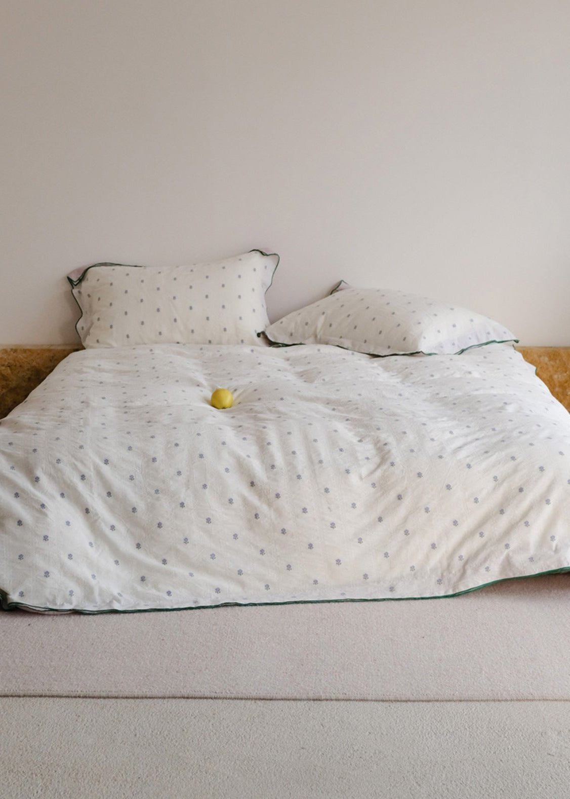 -Ever Lasting - Grace Floral Jacquard Bedding Set / Yellow -Bedding Set -Ever Lasting